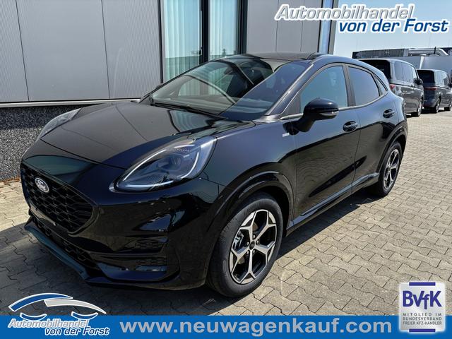Ford Puma - "ST-Line" LIEFERUNG KOSTENLOS! 1.0 125PS AUTOMATIK, SCHWARZ-METALLIC, 5 Jahre Garantie, Winterpaket: Sitzheizung, Beheizte Frontscheibe, 17" Alufelgen, Klimaautomatik, NAVIGATION 12", Parksensoren hinten, Rückfahrkamera, Voll-LED-Scheinwerfer, Tempomat