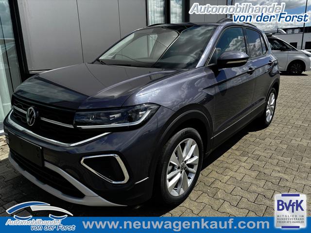 Volkswagen T-Cross - "Life" 1.0 TSI 115PS DSG/AUTOMATIK, Rauch-Grau-Metallic, Parksensoren v/h, Rückfahrkamera, Privacy-Glas, Sitzheizung, Climatronic, IQ LIGHT MATRIX-LED, Radio Ready2Discover+Wireless App-Connect, 17" Alu, KEYLESS, M-Lederlenkrad, Dachreling
