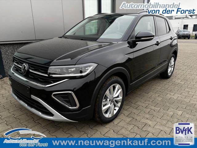 Volkswagen T-Cross - "Life" 1.5 TSI 150PS DSG/AUTOMATIK, Deep-Black-Metallic, Parksensoren v/h, Rückfahrkamera, Privacy-Glas, Sitzheizung, Climatronic, IQ LIGHT MATRIX-LED, Radio Ready2Discover+App-Connect, 17" Alu, KEYLESS, Lendenwirbelstütze, M-Lederlenkrad, Dachreling