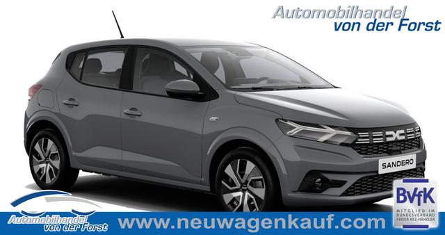Dacia Sandero - "Expression" 1.0 ECO-G 100 BENZIN/LPG-GASANLAGE, SONDERLACKIERUNG URBAN-GRAU, Klimaanlage, NAVIGATIONSSYSTEM 8", Parksensoren VORNE + HINTEN, RÜCKFAHRKAMERA, TOTER-WINKEL-WARNER, Nebelscheinwerfer, Tempomat, Lederlenkrad, Armlehne, Spiegel elektr. einstell-/beheizbar