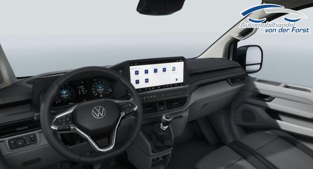 Volkswagen T7 Kastenwagen T7 Transporter Kastenwagen LIEFERUNG KOSTENLOS & PREISGARANTIE* 2.0 TDI 150PS AUTOMATIK, SCHWARZ-MET, HECKFLÜGELTÜREN, 2-Zonen-Klimautomatik, M-Lederlenkrad, Anhängerkupplung, Parksensoren vorn/hinten, Rückfahrkamera, Frontscheibe beheizbar, Ganzjahresreifen, Sitzpaket 46 (inkl. Sitzheizung), Reserverad, 70 Liter 