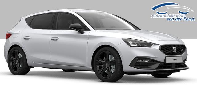 Seat Leon "FR BLACK+" LIEFERUNG KOSTENLOS! 1.5 TSI 150PS, 5J GARANTIE, 18" Alu schwarz, Winterpaket, Alarm, 3-Zonen-Climatronic, Abgedunkelte Scheiben, Park Assistent, Rückfahrkamera, Parksensoren vorn/hinten, Sportsitze, NAVIGATION 12,9", Adaptiver Tempomat, TOTER-WINKEL, MATRIX-LED-SCHEINWERFER 