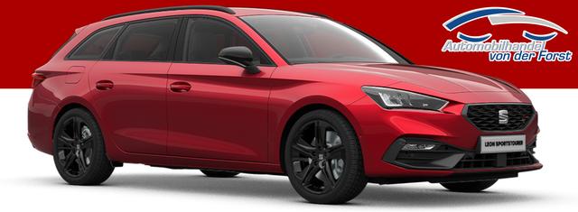 Seat Leon Sportstourer "FR BLACK+" LIEFERUNG KOSTENLOS! 2.0 TDI 150PS DSG, 5J Garantie, 18" Alu schwarz Winterpaket, Alarm, 3-Zonen-Climatronic, Abgedunkelte Scheiben, Park Assistent, Rückfahrkamera, Parksensoren vorn/hinten, Sportsitze, NAVIGATION 12,9", ACC, TOTER-WINKEL, MATRIX-LED-SCHEINWERFER 