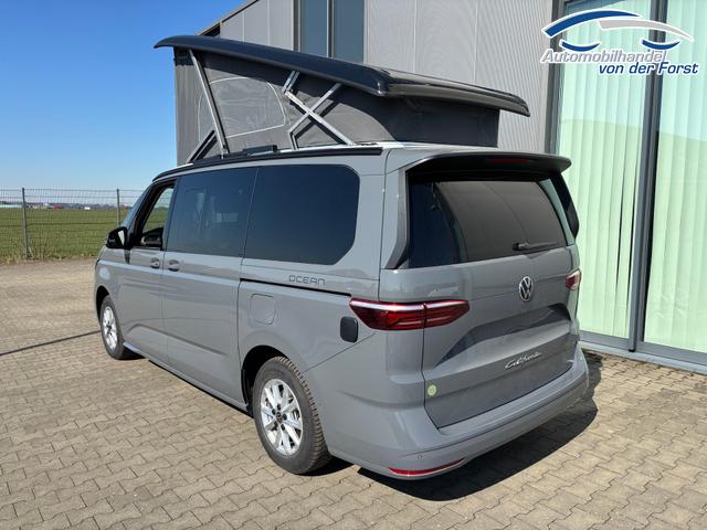 Volkswagen T7 California LAGERFAHRZEUGE "Ocean" LIEFERUNG KOSTENLOS & PREISGARANTIE* 2.0 TDI 150PS DSG, 16" Alu, ELEKTRISCHES Aufstelldach, Privacy-Glas, Climatronic, KÜCHE, Standheizung + FB, Sitzheizung, Park Assist, Parksensoren v/h, Kamera, IQ Light LED-MATRIX, Markise, Side Assist, ACC, Ganzjahresreifen, Radio 10" + App-Connect 