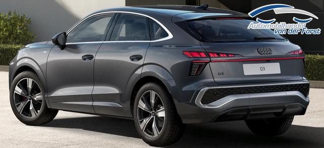 Audi Q3 Sportback "Q3 SPORTBACK Basis" LIEFERUNG KOSTENLOS & PREISGARANTIE* 2.0 TFSI 204PS quattro (Allrad) S-Tronic (Automatik), 17" Alu, MMI Navigation plus, Elektr. Heckklappe, Einparkhilfe plus, 3-Zonen-Klimaautomatik, Soundsystem, Sitzheizung vorne, Privacy Glas, Lederlenkrad 