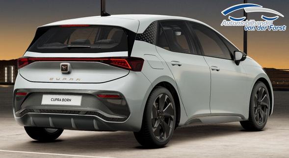 Cupra Born "Basis" INKL. LIEFERUNG KOSTENLOS & PREISGARANTIE* 79 kWh, Systemleistung: 231PS, Reichweite WLTP: 559 km, 5 Jahre Garantie, 20"Alu, Climatronic, Winterpaket, Abgedunkelte Scheiben, NAVI 12,9", ACC, 360&deg; Kamera, Parkassistent inkl. PDC v/h, KESSY, Alarm, M-Lederlenkrad beheizt, Voll-LED-Scheinwerfer 