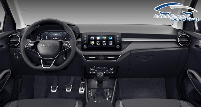 Skoda Fabia "Sondermodell Dynamic" (1) LIEFERUNG KOSTENLOS! 1.0 TSI 116PS, 5 JAHRE GARANTIE, 16" ALU schwarz, Sportfahrwerk, SunSet, Parksensoren vo/hi, Kamera, Kessy, Alarm, Toter-Winkel, Virtual Cockpit 10", LED-Scheinwerfer, M-Lederlenkrad beheizt, NSW Sitzheizung, Tempomat, Climatronic, Radio 8"+Smartlink 