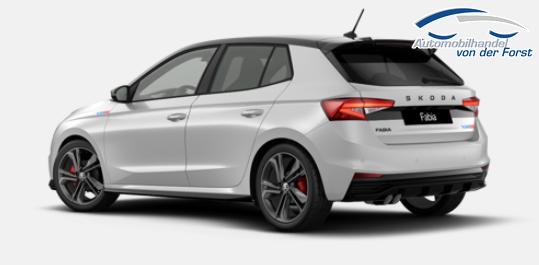 Skoda Fabia "Fabia 130" (1) LIEFERUNG KOSTENLOS! 1.5 TSI 177PS DSG/AUTOMATIK, 18" Alu, METALLIC/Dach Schwarz, Bi-LED-Scheinwerfer, Parksensoren vo/hi, Rückfahrkamera, Kessy, Climatronic, SunSet, Sport-M-Lederlenkrad beheizt, Infotainment 8", Smart Link, NSW, Sitzheizung, Tempomat, Fußmatten 