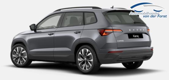 Skoda Karoq "Sondermodell Dynamic" (1) LIEFERUNG KOSTENLOS! 2.0 TDI 150PS DSG, 5JAHRE GARANTIE, DCC-FAHRWERK, 18" Alu, MATRIX-LED-Scheinwerfer, NAVI 9", Beheizte Frontscheibe, Interieur LOUNGE, Side Assist, Virtual Cockpit 10", Elektr. Heckklappe, Parksensoren v/h, Kamera, Kessy, Winter-Paket, SunSet, Climatronic 