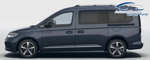 Volkswagen Caddy "Style" LIEFERUNG KOSTENLOS! MAXI 7-SITZER 1.5 TSI 115PS DSG/AUTOMATIK, BLAU-MET., 17" Alu/Ganzjahresreifen, Winterpaket, ACC-Tempomat, Toter-Winkel, ParkAssist, Parksensoren vo/hi, Rückfahrkamera, Radio Ready2Discover 10" + Wireless AppConnect, Climatronic, Abgedunkelte Scheiben 