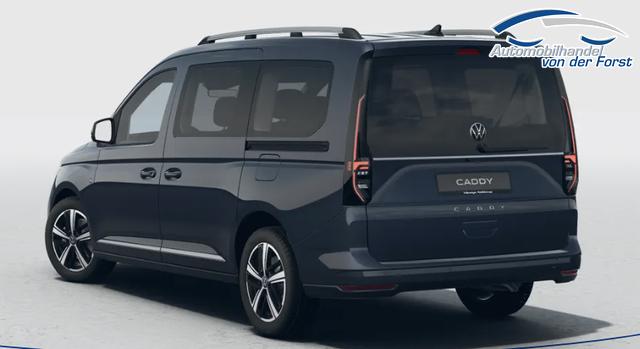 Volkswagen Caddy "Style" LIEFERUNG KOSTENLOS! MAXI 7-SITZER 1.5 TSI 115PS DSG/AUTOMATIK, BLAU-MET., 17" Alu/Ganzjahresreifen, Winterpaket, ACC-Tempomat, Toter-Winkel, ParkAssist, Parksensoren vo/hi, Rückfahrkamera, Radio Ready2Discover 10" + Wireless AppConnect, Climatronic, Abgedunkelte Scheiben 
