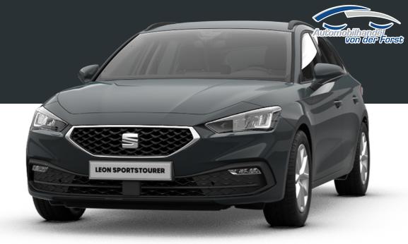 Seat Leon Sportstourer "Style" LIEFERUNG KOSTENLOS & PREISGARANTIE! 1.5 TSI 115PS, Fjord-Blau, 5 Jahre Garantie, 16" ALU, MATRIX-LED, Privacy-Glas, Winter-Paket, 3-Zonen-Climatronic, ParkAssist, Parksensoren v/h, Rückfahrkamera, Radio 10,4" + Full-Link, Tempomat, M-Lederlenkrad, variabler Ladeboden 