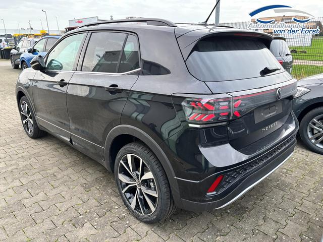 Volkswagen T-Cross "R-Line LIMITED" LIEFERUNG KOSTENLOS & PREISGARANTIE* 1.0 TSI 115PS DSG, 5 JAHRE GARANTIE, CLIMATRONIC, SITZHEIZUNG, Schwarz-Metallic, 18" Alu, MATRIX-LED, Adaptiver Tempomat ACC, Parksensoren, R&uuml;ckfahrkamera, Keyless, Abgedunkelte Scheiben, Radio "Ready2Discover" + App-Connect, M-Lederlenkrad, Side Assist 