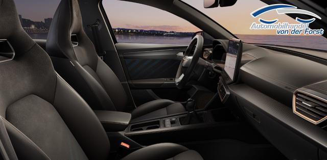 Cupra Leon "CUPRA" LIEFERUNG KOSTENLOS & PREISGARANTIE* 1.5 TSI 150PS 6-Gang, 5 Jahre Garantie, SCHWARZ-METALLIC, AHK SCHWENKBAR, MATRIX-LED, EDGE-PAKET, DYNAMIC-DESIGN, 18" Alufelgen, Voll-LED-Scheinwerfer, 3Z-Climatronic, ACC/Tempomat, Digitales Cockpit, Full Link, Parksensoren v/h, Privacy-Glas 