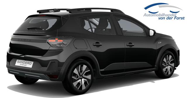 Dacia Sandero Stepway "Expression" PREISGARANTIE & LIEFERUNG KOSTENLOS! 1.2 Eco-G 120 LPG/Benzin, NEUES MODELL, 3J Garantie, Klimaanlage, Lederlenkrad, Parksensoren hinten, R&uuml;ckfahrkamera, Dachreling, Tempomat, Multimedia System 10" + Smartphone-Spiegelung, Regen-/Licht-Sensor, ZV + FB, 4x elektr. FH, NSW, Armlehne 