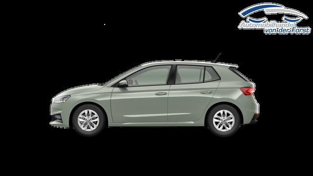 Skoda Fabia "EXTRA PLUS" (2) LIEFERUNG KOSTENLOS & PREISGARANTIE* 1.0 TSI 116PS, 5 Jahre Garantie, TIMIANO-GR&Uuml;N Sonderlackierung, CLIMATRONIC, BEHEIZTE FRONTSCHEIBE, SITZHEIZUNG, M-Lederlenkrad BEHEIZT, 15" ALU, Parksensoren hinten, R&uuml;ckfahrkamera, Infotainment 8", Virtual Cockpit, Tempomat, NSW, Wireless SmartLink 