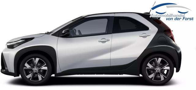 Toyota Aygo X "Pulse / EU-Teamplayer" LIEFERUNG KOSTENLOS! 1.5 Hybrid 115PS CVT/AUTOMATIK, 3 Jahre Garantie, 17" Alufelgen, Metallic/Dach schwarz, Privacy-Glas, Sitzheizung, R&uuml;ckfahrkamera, Klimaautomatik, Audiosystem 9" + Smartphone-Integration, Lederlenkrad, ACC, ZV mit Fernbedienung, LED-Scheinwerfer 