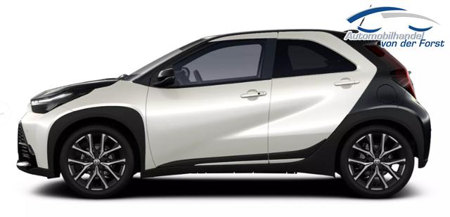 Toyota Aygo X "GR Sport" LIEFERUNG KOSTENLOS! 1.5 Hybrid 115PS CVT/AUTOMATIK, 3J Garantie, 18" Alufelgen, Smart Entry, Dach schwarz, Privacy-Glas, Sitzheizung, Parksensoren v/h, R&uuml;ckfahrkamera, 2-Zonen-Klimaautomatik, Audiosystem 10,5" + Cloud-NAVI, Lederlenkrad, ACC, LED-Scheinwerfer, JBL-SOUND 