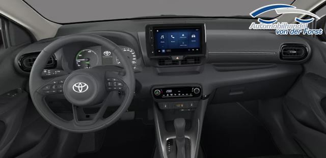 Toyota Yaris "Active / EU-Business" LIEFERUNG KOSTENLOS! 1.5 Hybrid 115PS CVT/AUTOMATIK, 3J. Garantie, 15" Alufelgen, Klimaautomatik, Sitzheizung, Lederlenkrad beheizt, R&uuml;ckfahrkamera, ACC, Radio 9" + Smartphone-Integration, Armlehne, ZV mit Fernbedienung 