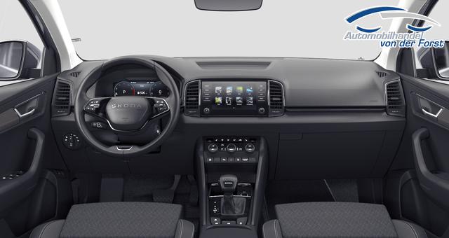 Skoda Karoq "Selection" LIEFERUNG KOSTENLOS & PREISGARANTIE* 1.5 TSI 150PS DSG/AUTOMATIK, 5J GARANTIE, STAHL-GRAU, AHK SCHWENKBAR, LADEBODEN VAR, NAVI, ACC, PDC V/H + KAMERA, ELEKTR. HECKKLAPPE, KESSY, CHROM-PAKET, Virtual Cockpit, Telefonbox, 16" ALU, Climatronic, Sitzheizung, Lederlenkrad beheizt, Privacy-Glas 