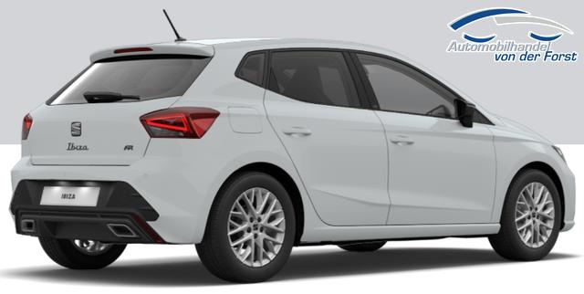 Seat Ibiza "FR Edition" LIEFERUNG KOSTENLOS! 1.0 TSI 95PS, 5J GARANTIE, SITZHEIZUNG, 2Z-CLIMATRONIC, 16" ALUFELGEN, ACC/Tempomat, M-Lederlenkrad, Parksensoren VORN/hinten + R&Uuml;CKFAHRKAMERA, KESSY, Sportsitze, Privacy-Glas, Radio 8,25"/Bluetooth + FULL LINK, LED-Scheinwerfer, Armlehne 