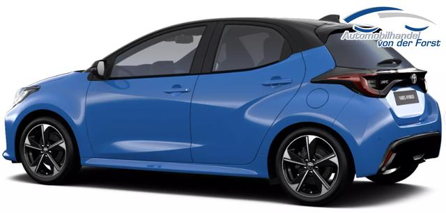 Toyota Yaris "Style / EU-Teamplayer" LIEFERUNG KOSTENLOS! 1.5 Hybrid 130PS CVT/AUTOMATIK, 3J. Garantie, 17" Alu, Toter-Winkel, Privacy-Glas, 2-Z-Klimaautomatik, Sitzheizung, Lederlenkrad beheizt, Parksensoren vorn/hinten, R&uuml;ckfahrkamera, Digitales Cockpit, ACC, Radio 9" + Smartphone-Integration, Armlehne 