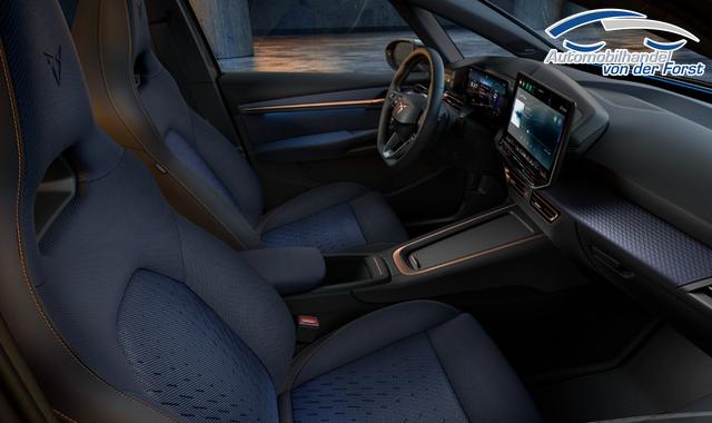 Cupra Born NEUES MODELL "Plus 58/61" INKL. LIEFERUNG KOSTENLOS & PREISGARANTIE* NEUWAGEN OHNE TAGESZULASSUNG (BAFA-F&Auml;HIG) 5 Jahre Garantie, 19" Alu, Climatronic, Parksensoren vo/hi, ACC Adaptiver Tempomat, Media System 12,9" + Full-Link, Vorbereitung AHK, LED-Scheinwerfer, Blind Spot Sensor 