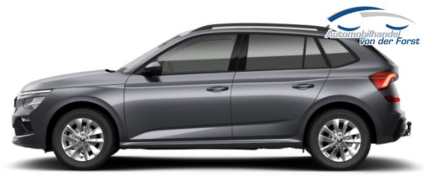 Skoda Kamiq "EXTRA" (2) LIEFERUNG KOSTENLOS & PREISGARANTIE* 1.0 TSI 116PS, 5 J Garantie, METALLIC, ANH&Auml;NGERKUPPLUNG, 16" Alu, Climatronic, Radio 8" + SmartLink, Parksensoren hinten, R&uuml;ckfahrkamera, Sitzheizung, SunSet, Tempomat, Armlehne, NSW, LED-Scheinwerfer, Dachreling, Virtual Cockpit, Reserverad 
