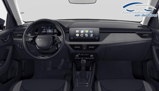 Skoda Kamiq "EXTRA" (2) LIEFERUNG KOSTENLOS & PREISGARANTIE* 1.0 TSI 116PS, 5 J Garantie, METALLIC, ANH&Auml;NGERKUPPLUNG, 16" Alu, Climatronic, Radio 8" + SmartLink, Parksensoren hinten, R&uuml;ckfahrkamera, Sitzheizung, SunSet, Tempomat, Armlehne, NSW, LED-Scheinwerfer, Dachreling, Virtual Cockpit, Reserverad 