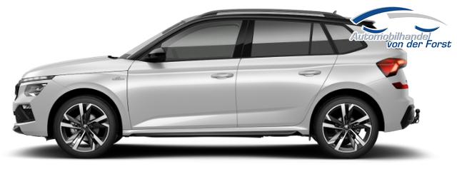 Skoda Kamiq "Monte Carlo" (1) LIEFERUNG KOSTENLOS! 1.5 TSI 150PS DSG, 5J GARANTIE, WEISS-MET/Dach schwarz, 18" ALU, AHK SCHWENKBAR, Panoramadach, Matrix-LED, Parksensoren v/h, Kamera, Tempomat, Virtual Cockpit (8"!!), Kessy, Winter-Paket, Climatronic, Radio 8", SmartLink, NSW, Sport-M-Lederlenkrad beheizt 