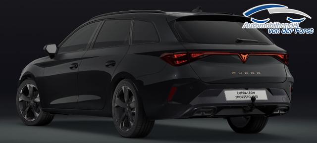 Cupra Leon Sportstourer "Sonderaktion" 1.5 eTSI 150PS DSG (AUTOMATIK), SCHWARZ, ANH&Auml;NGERKUPPLUNG, ELEKTR. HECKKLAPPE, KESSY, ALARM, R&Uuml;CKFAHRKAMERA, 18" Alu, Sitzheizung, M-Lederlenkrad beheizt, Parksensoren vorne und hinten, Adaptiver Tempomat, 3-Zonen-Climatronic, Radio 12,9" + Full Link 