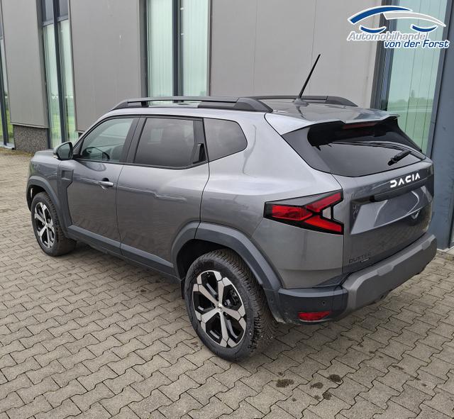 Dacia Duster "Journey" hybrid-G 150 (Benzin+LPG) 4x4 (ALLRAD) AUTOMATIK, GRAU-MET+WINTER-PAKET (Vordersitze/Lenkrad/Frontscheibe beheizt) + PARKING-PAKET (Toter-Winkel-Assistent, 360&deg;-Kamera, Parksensoren vorn), Parksensoren hinten, Klimaautomatik, Tempomat, NAVI, 18" ALU 