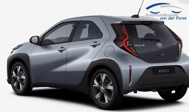 Toyota Aygo X "Play / EU-Active" LIEFERUNG KOSTENLOS! 1.5 Hybrid 115PS CVT/AUTOMATIK, Celestite Grey Metallic , 3 Jahre Garantie, 17" Alufelgen, Sitzheizung, R&uuml;ckfahrkamera, Klimaautomatik, Audiosystem 9" + Smartphone-Integration, Lederlenkrad, ACC, ZV mit Fernbedienung 