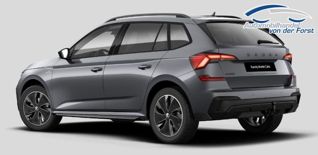 Skoda Kamiq SONDERAKTION "Monte Carlo" Lieferung frei Haus! 1.5 TSI 150PS DSG, 5J GARANTIE, METALLIC, ELE. HECKKLAPPE, ANH&Auml;NGERKUPPLUNG, BEH. FRONTSCHEIBE, MATRIX-LED, PANORAMADACH, Sitzheizung, Lenkradhzg, Ladeboden, ACC, SIDE Assist, Virtual Cockpit 10", Parksensoren, Kamera, KESSY, Privacy, 17" Alu, Climatroni 