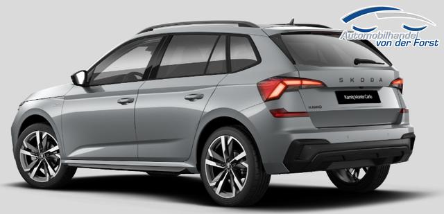Skoda Kamiq SONDERAKTION "Monte Carlo" Lieferung frei Haus! 1.5 TSI 150PS DSG, 5J GARANTIE, 18"ALU, METALLIC, ELE. HECKKLAPPE, ANH&Auml;NGERKUPPLUNG, BEH. FRONTSCHEIBE, MATRIX-LED, PANORAMADACH, Sitzheizung, Lenkradhzg, Ladeboden, ACC, SIDE Assist, Virtual Cockpit 10", Parksensoren, Kamera, KESSY, Privacy, Climatronic 