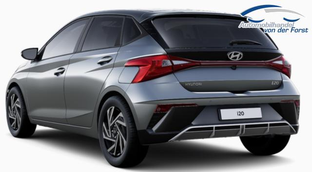 Hyundai i20 "Family" LIEFERUNG KOSTENLOS! 1.0 T-GDI 90PS, NAVI 10,25", AURORA-GRAU METALLIC, Winter-Pack: Sitzheizung + Lenkradheizung, 16" ALU, Klimaautomatik, Privacy-Glas, Parksensoren hinten, R&uuml;ckfahrkamera, Tempomat, Lederlenkrad, Reserverad, Alarm, Armlehne, 4x elektr. Fensterheber 