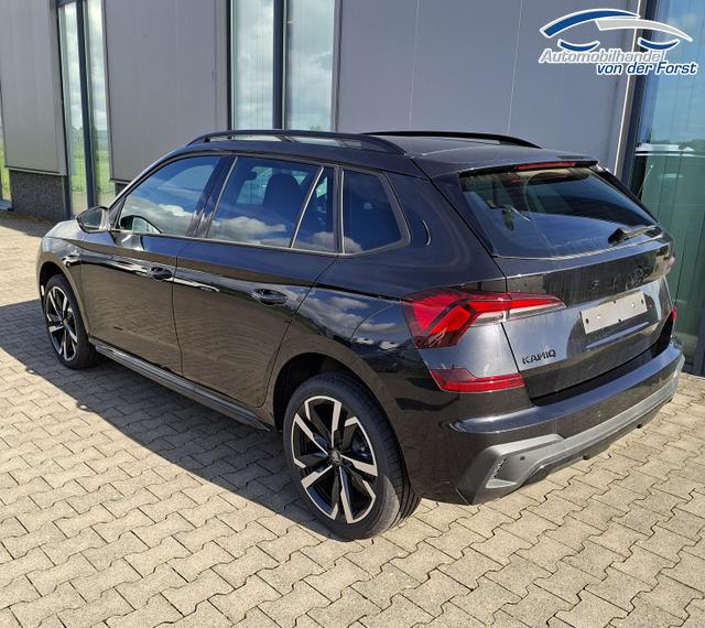 Skoda Kamiq "Monte Carlo" (1) LIEFERUNG KOSTENLOS! 1.5 TSI 150PS DSG, 5J GARANTIE, Schwarz-Perleffekt, 18" ALU, AHK SCHWENKBAR, Panoramadach, Matrix-LED, Parksensoren v/h, Kamera, Tempomat, Virtual Cockpit (8"!!), Kessy, Winter-Paket, Climatronic, Radio 8", SmartLink, NSW, Sport-M-Lederlenkrad beheizt 