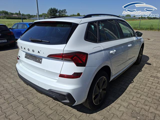 Skoda Kamiq "Monte Carlo" 1.5 TSI 150PS DSG (AUTOMATIK), MOON-WHITE PERLEFFEKT, PANORAMDACH, MATRIX-LED, SITZHEIZUNG, Sport-M-Lederlenkrad beheizt, SunSet, 2Z-Climatronic, Parksensoren vorn/hinten, R&uuml;ckfahrkamera, Kessy, Radio 8,25"+SmartLink, Virtual Cockpit, 17" Alu, Tempomat 