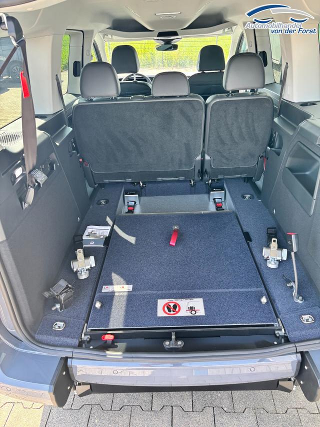 Volkswagen Caddy Maxi "Style" LIEFERUNG KOSTENLOS! BEHINDERTENUMBAU (HECKAUSSCHNITT) 1.5 TSI 115PS DSG/AUTOMATIK, PURE-GREY, 17" Alu/Ganzjahresreifen, Winterpaket, ACC-Tempomat, Toter-Winkel, ParkAssist, Parksensoren vo/hi, R&uuml;ckfahrkamera, Radio Ready2Discover 10" + Wireless AppConnect, Climatronic 
