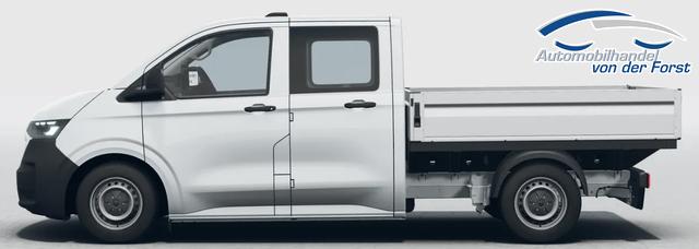Volkswagen T7 Transporter PRITSCHE Doppelkabine (NEUES MODELL) KOSTENLOSE LIEFERUNG & PREISGARANTIE* 2.0 TDI 150PS 6-Gang, 6x Sitzpl&auml;tze, Einparkhilfe vorne, R&uuml;ckfahrkamera, Tempomat, Radio 13" + App-Connect, LED-Scheinwerfer, Digitales Cockpit 