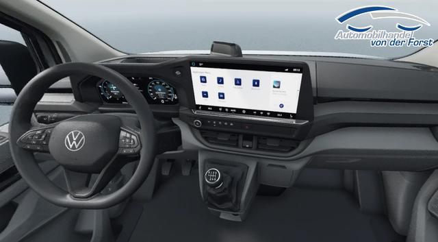 Volkswagen T7 Transporter PRITSCHE Doppelkabine (NEUES MODELL) KOSTENLOSE LIEFERUNG & PREISGARANTIE* 2.0 TDI 150PS 6-Gang, 6x Sitzpl&auml;tze, Einparkhilfe vorne, R&uuml;ckfahrkamera, Tempomat, Radio 13" + App-Connect, LED-Scheinwerfer, Digitales Cockpit 