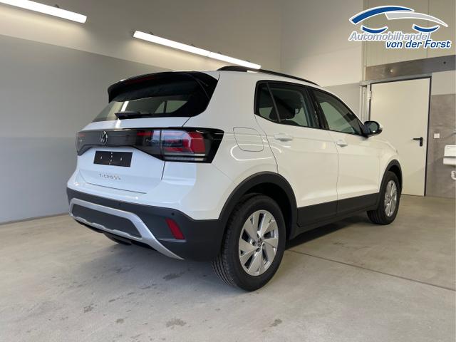 Volkswagen / T-Cross / Wei&szlig; / / / 95PS PDC vo+hi+Sitzheizung+App+Side+Travel+Stau+ACC+Klima 