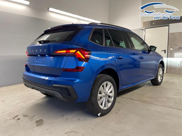 Skoda / KAMIQ / Blau / / / 115PS DSG Matrix+AHK+Kamera+PDC vor+hi+Kessy+Sitzheizung+GVL