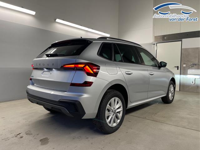 Skoda / KAMIQ / Silber / / / 115PS DSG Matrix+AHK+Kamera+PDC vor+hi+Kessy+Sitzheizung+GVL