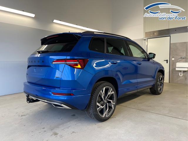 Skoda / Karoq / Blau / / / TDI 4x4 AHK+360&deg;+Alu19+Navi+Matrix+Winter-Paket