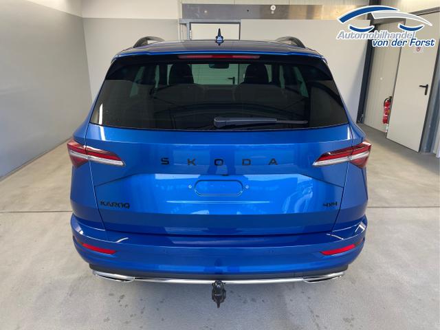 Skoda / Karoq / Blau / / / TDI 4x4 AHK+360&deg;+Alu19+Navi+Matrix+Winter-Paket
