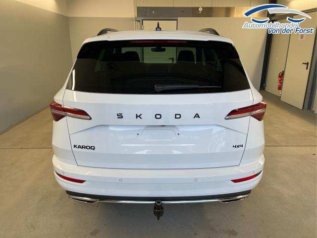 Skoda / Karoq / Wei&szlig; / / / TSI 4x4 360&deg;+19 Zoll+Navi+AHK+360&deg;+ACC+Frontscheibe beheizbar+Travel Assist