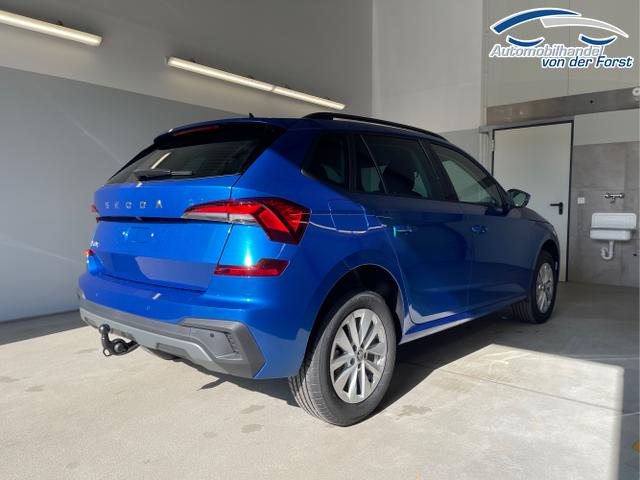 Skoda / KAMIQ / Blau / / / 115PS DSG Matrix+AHK+Kamera+PDC vor+hi+Kessy+Sitzheizung+GVL