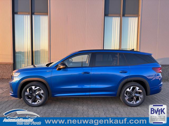 Skoda Kodiaq - "Sportline" (1) LIEFERUNG KOSTENLOS Angebot f. Menschen mit Behinderung 100%! 1.5 TSI 150PS DSG, 19" Alu, NAVI 13", MATRIX-LED-Scheinwerfer, KESSY, Alarm, Parksensoren vorn/hinten, Rückfahrkamera, Tempomat, Elektr. Heckklappe + Elektr. Fahrersitz, Sitzheizung, 3-Zonen-Climatronic