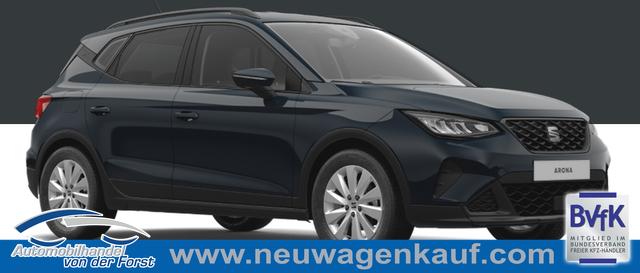 Seat Arona - "Basis PLUS +" LIEFERUNG KOSTENLOS 1.0 TSI 95PS, 5J. Garantie, 16" Leichtmetallräder, Klimaanlage, Tempomat, Multifunktions-Lederlenkrad, Parksensoren hinten, Radio 8,25"/Bluetooth/DAB+, LED-Scheinwerfer, Dachreling, Zentralverriegelung mit Fernbedienung, Reserverad, 4x elektr. FH